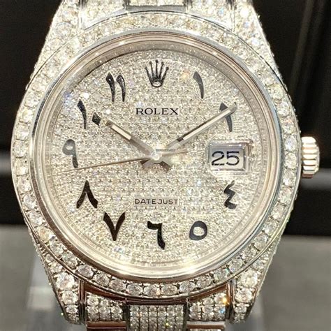 rolex with arabic dial|arabic dial rolex iced out.